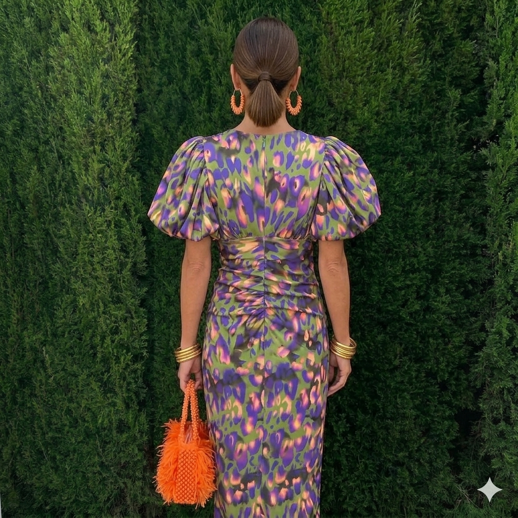 MOREAU LYON | ROBE À MANCHES PLISSÉES POUR FEMMES