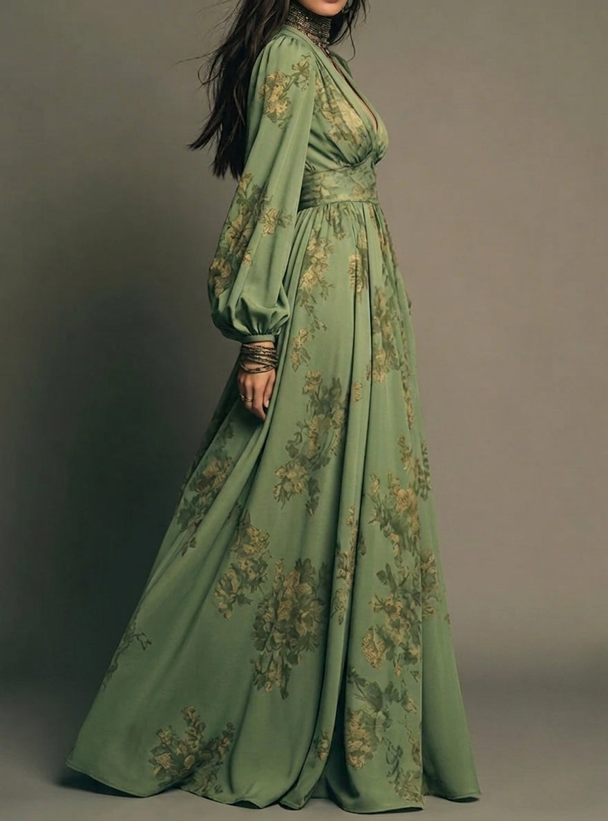 Lillian | Robe Maxi Fleurie Fluide