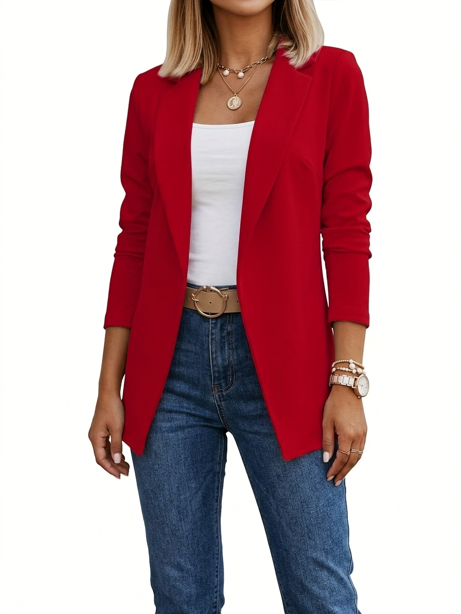 VIDAL BORDEAUX | BLAZER DRAPÉ ÉLÉGANT POUR FEMMES