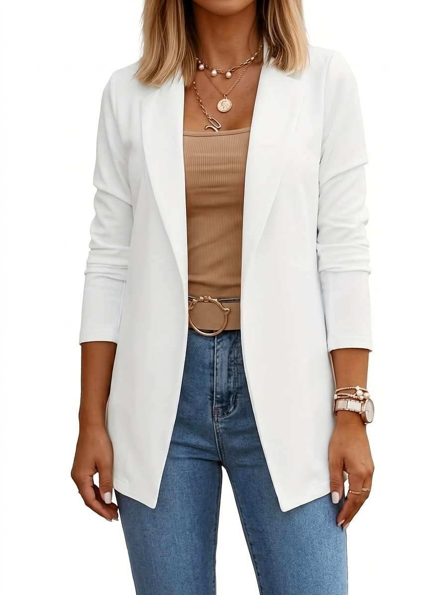 VIDAL BORDEAUX | BLAZER DRAPÉ ÉLÉGANT POUR FEMMES