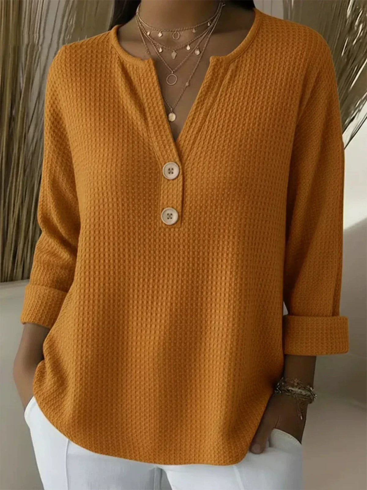 Lucinda™ | Haut à Boutons Henley