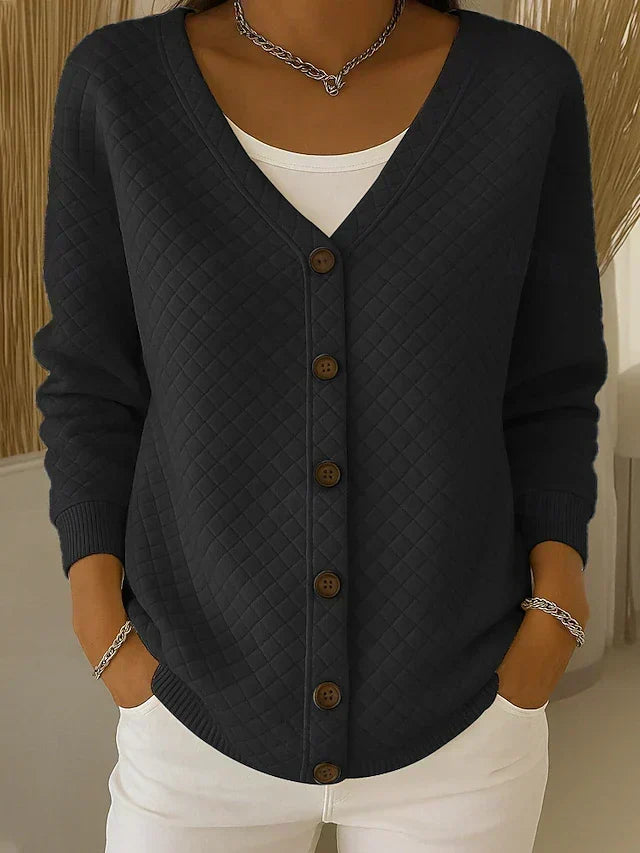 Laverne™ | Cardigan matelassé avec boutons