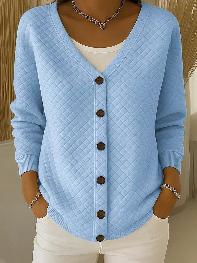 Laverne™ | Cardigan matelassé avec boutons