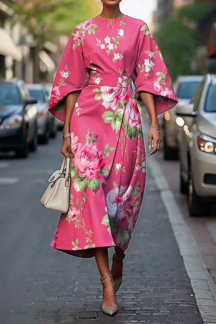 MOREAU LYON | ROBE MIDI FLORALE POUR FEMMES