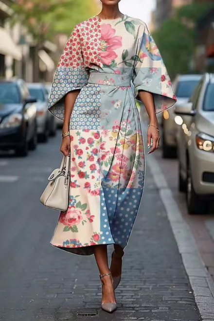 MOREAU LYON | ROBE MIDI FLORALE POUR FEMMES