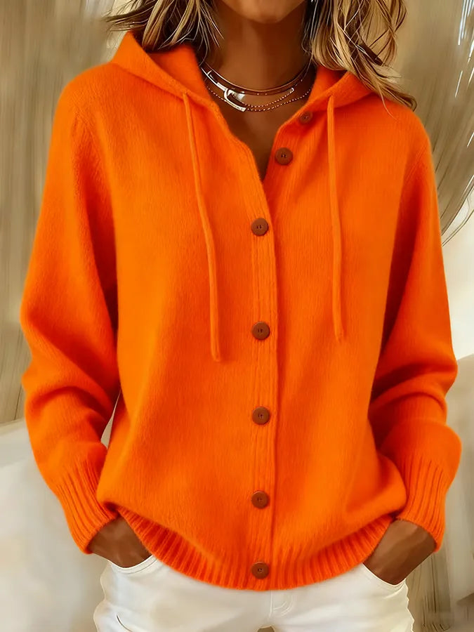 Brenda™ | Cardigan à Capuche avec Boutons Confortable
