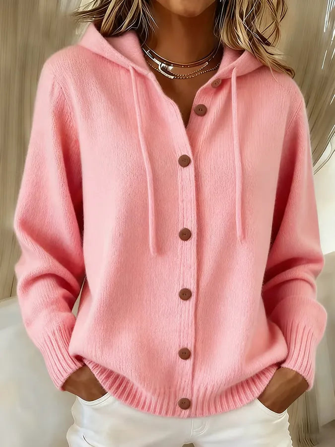 Brenda™ | Cardigan à Capuche avec Boutons Confortable