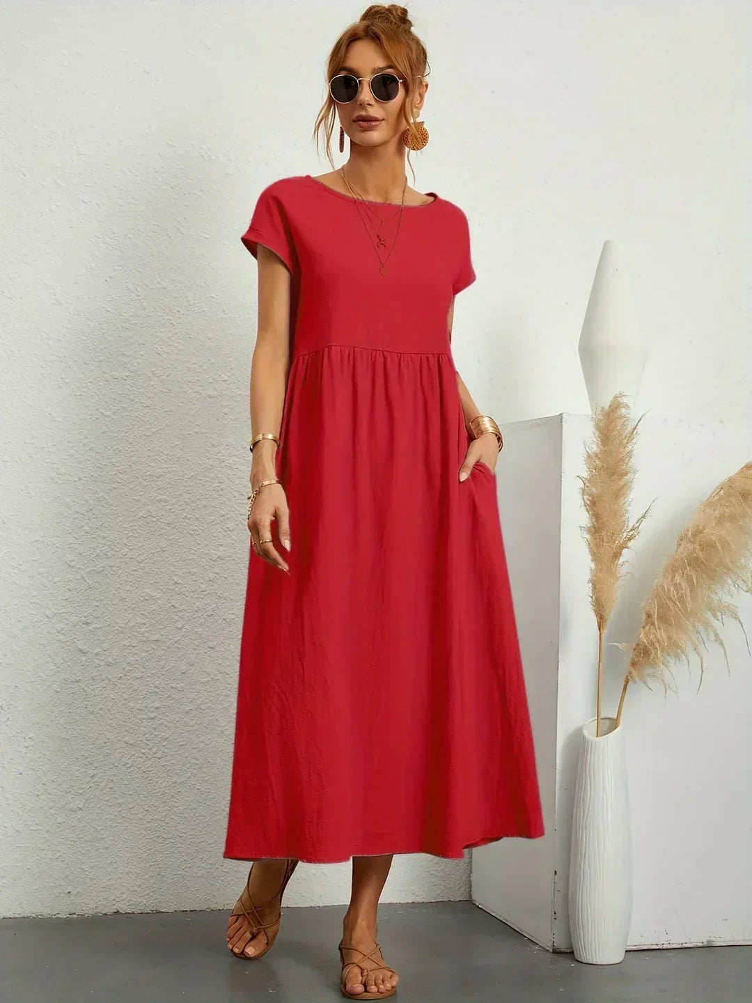 MOREAU LYON | ROBE MIDI PLISSEE POUR FEMMES