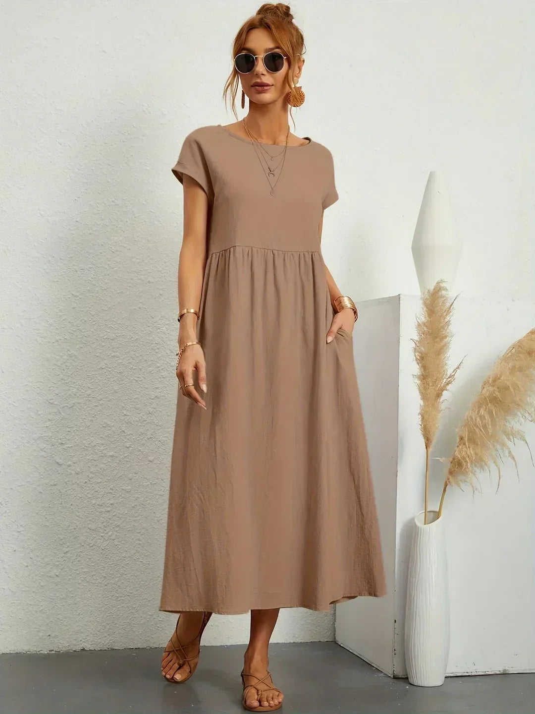 MOREAU LYON | ROBE MIDI PLISSEE POUR FEMMES
