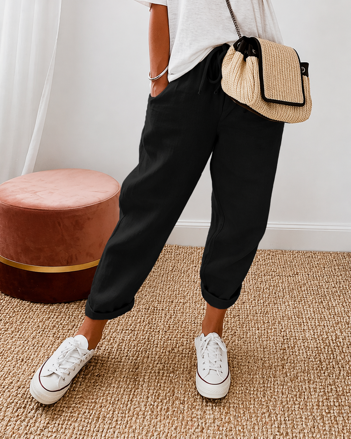 MOREAU LYON | PANTALON LIN DÉTENDU POUR FEMMES