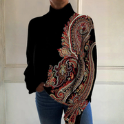 Eliza | Haut à col montant orné de paisley