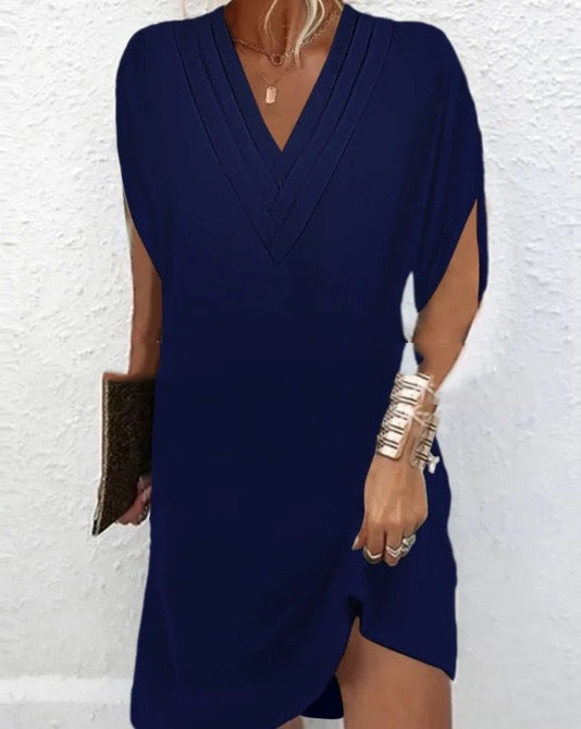 VIDAL BORDEAUX | ROBE ENVELOPPE À COL EN V POUR FEMMES