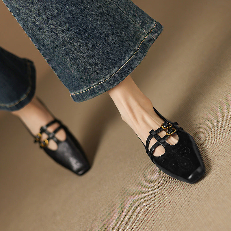 Etta | Mules à double bride avec perforations