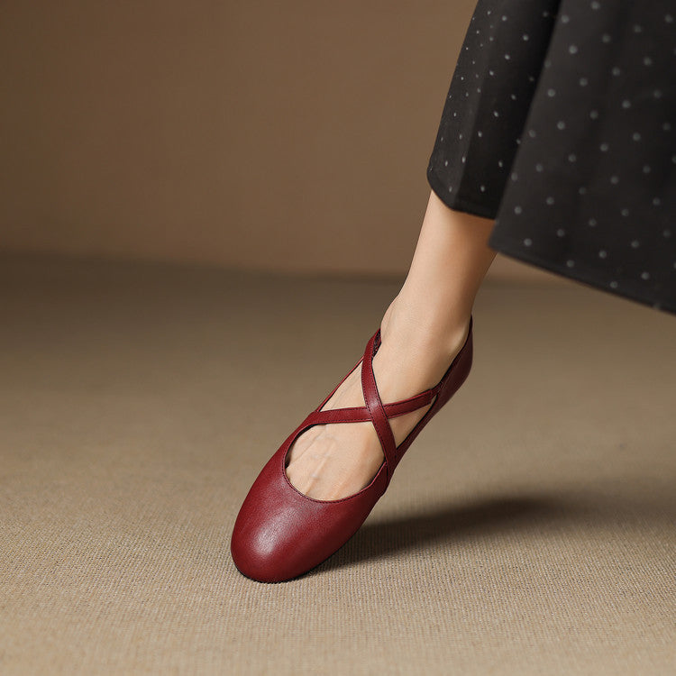 Cara | Ballerines à Sangles Croisées