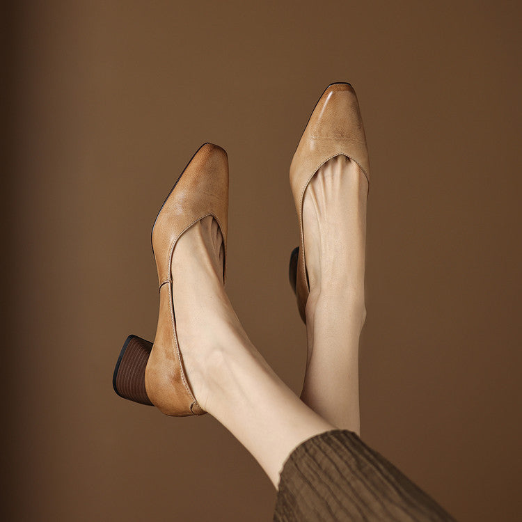 Lila | Talons à Talon Bloc Pointu
