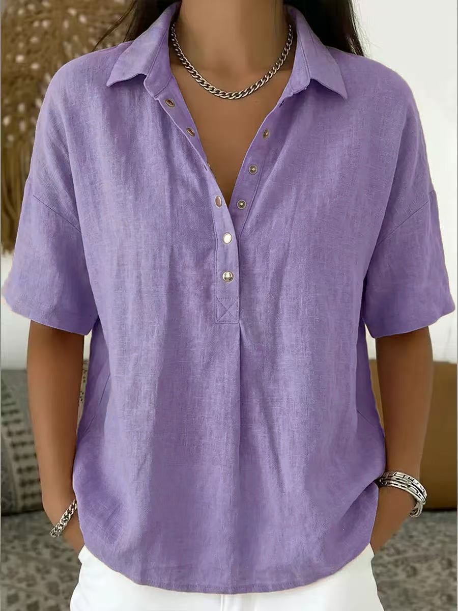 VIDAL BORDEAUX | CHIC BLOUSE COL V POUR FEMMES