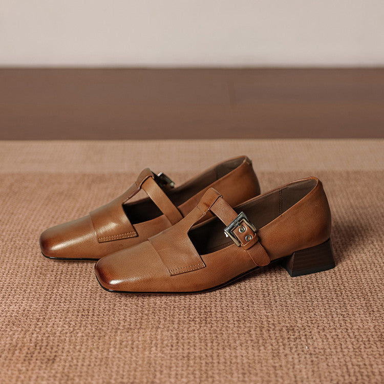 Farrah | Mules à bout carré avec boucle