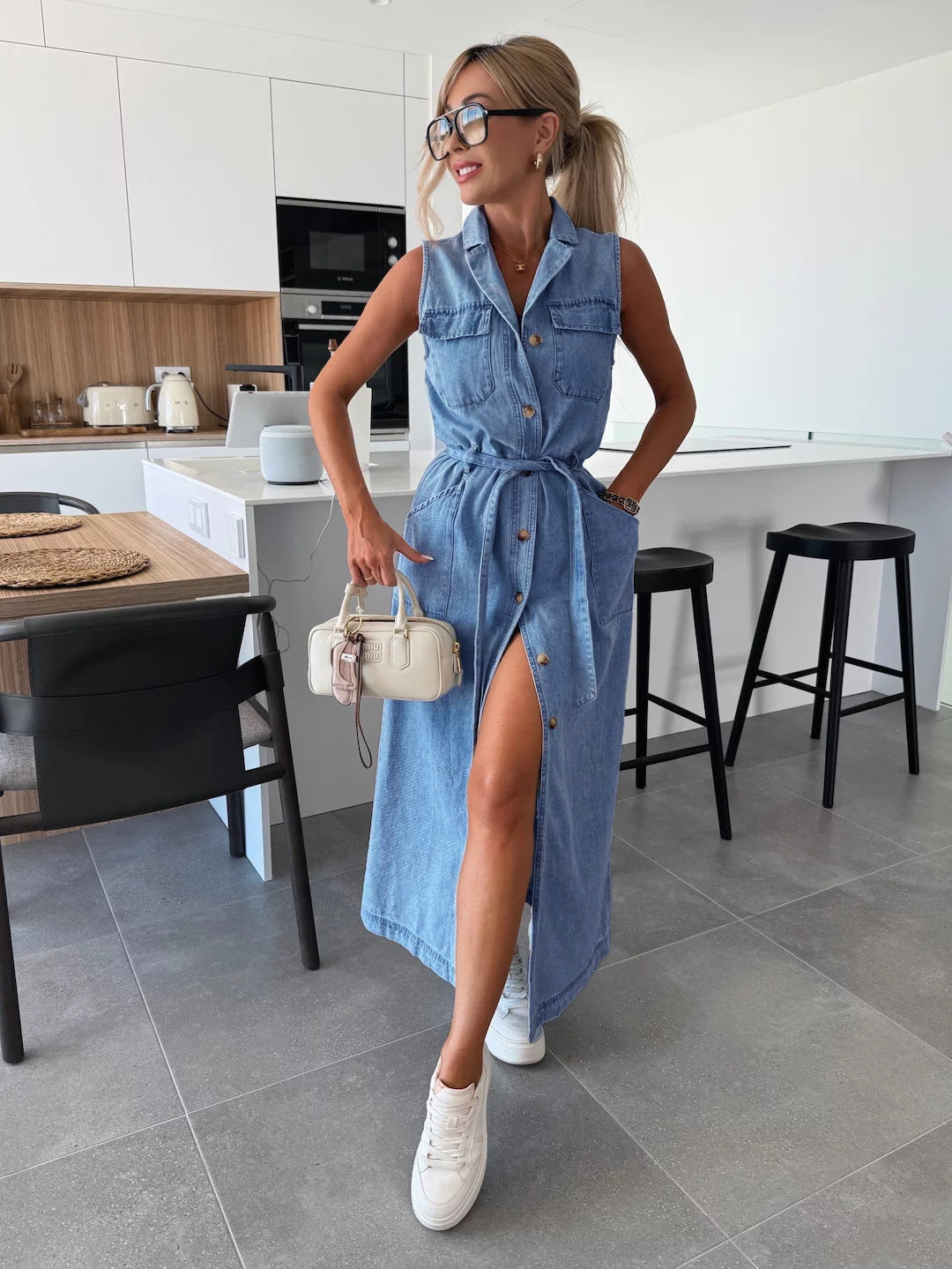 MOREAU LYON | ROBE EN JEAN MODERNE POUR FEMME