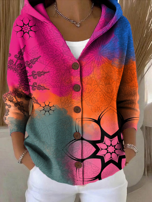 VIDAL BORDEAUX | GILET À CAPUCHE PATCHWORK POUR FEMMES