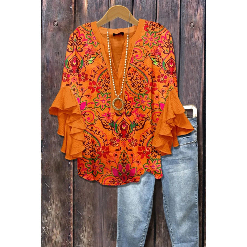 VIDAL BORDEAUX | BLOUSE À VOLANTS POUR FEMMES