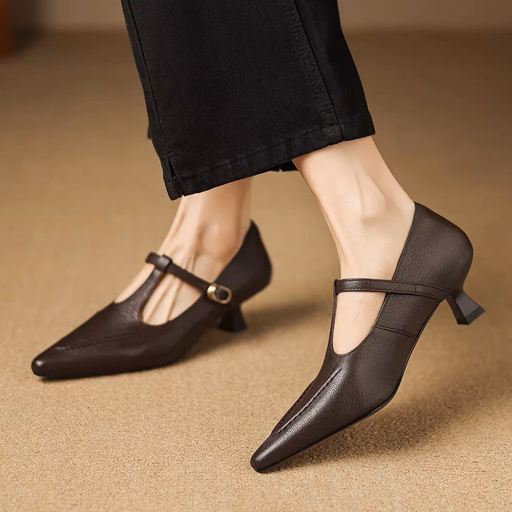 Eliza | Talons T-Strap Pointus