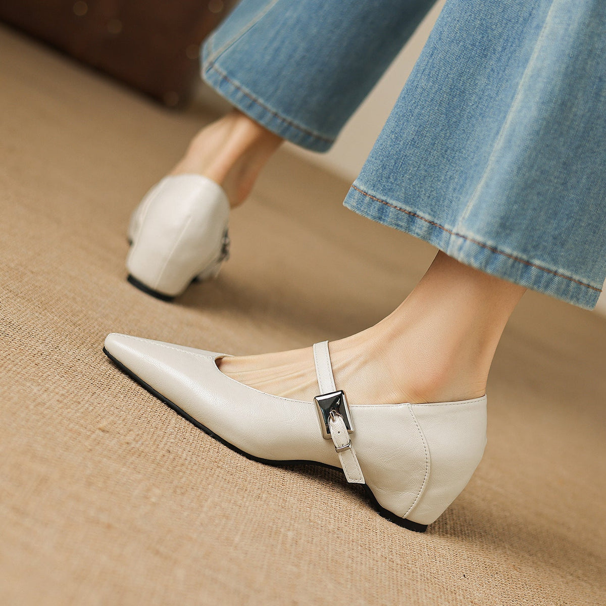 Erin | Ballerines Mary Jane à Bout Pointu