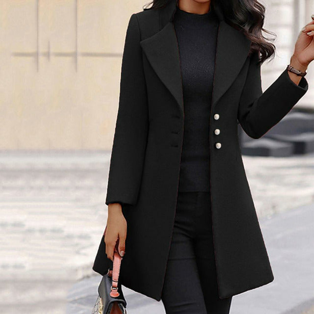 VIDAL BORDEAUX | MANTEAU MÉLANGE DE LAINE POUR FEMMES