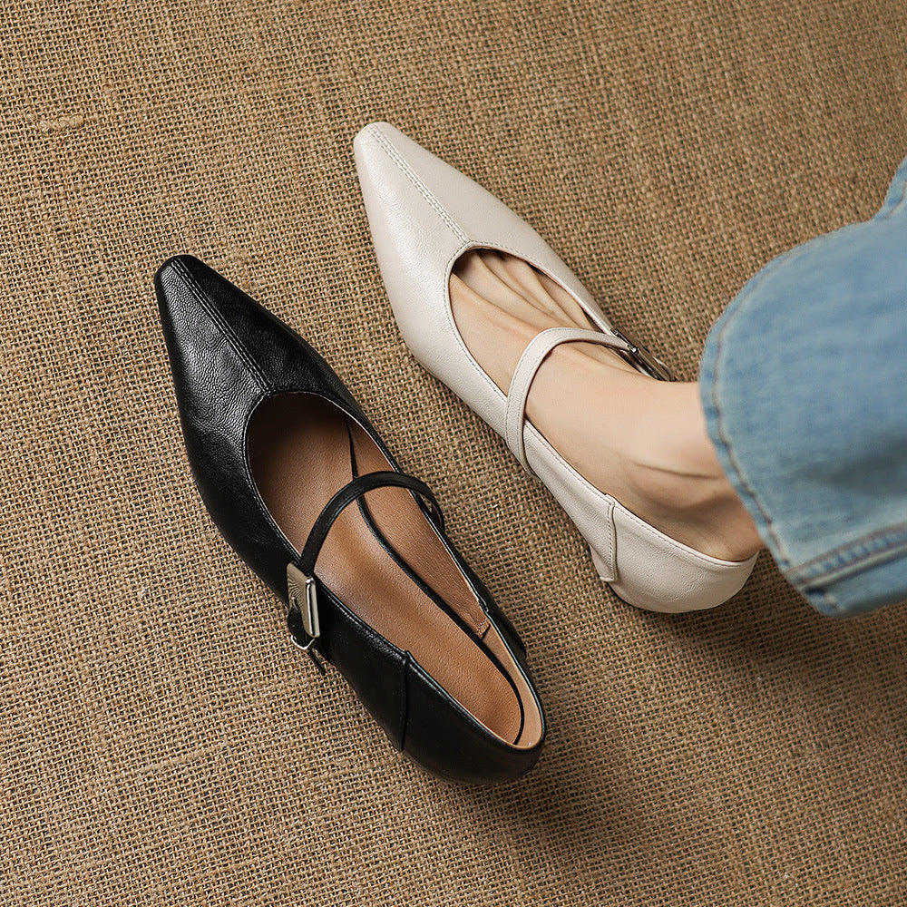 Erin | Ballerines Mary Jane à Bout Pointu