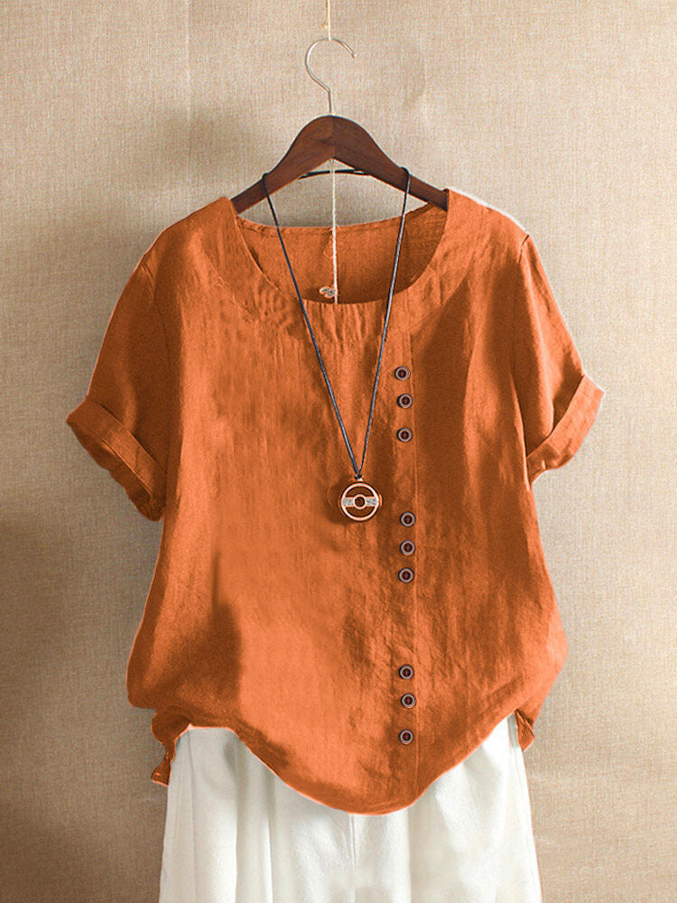 VIDAL BORDEAUX | BLOUSE EN COTON À BOUTONS POUR FEMMES