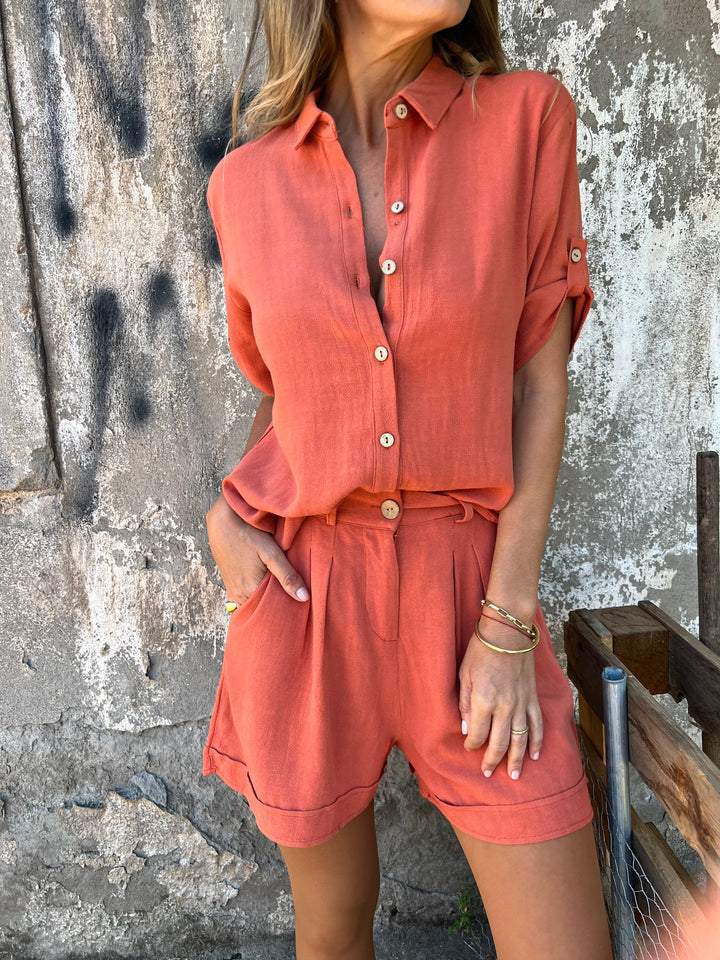 MOREAU LYON | ENSEMBLE COURT EN LIN POUR FEMMES