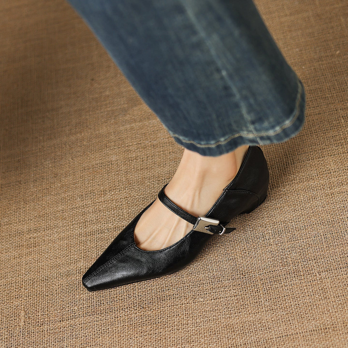 Erin | Ballerines Mary Jane à Bout Pointu