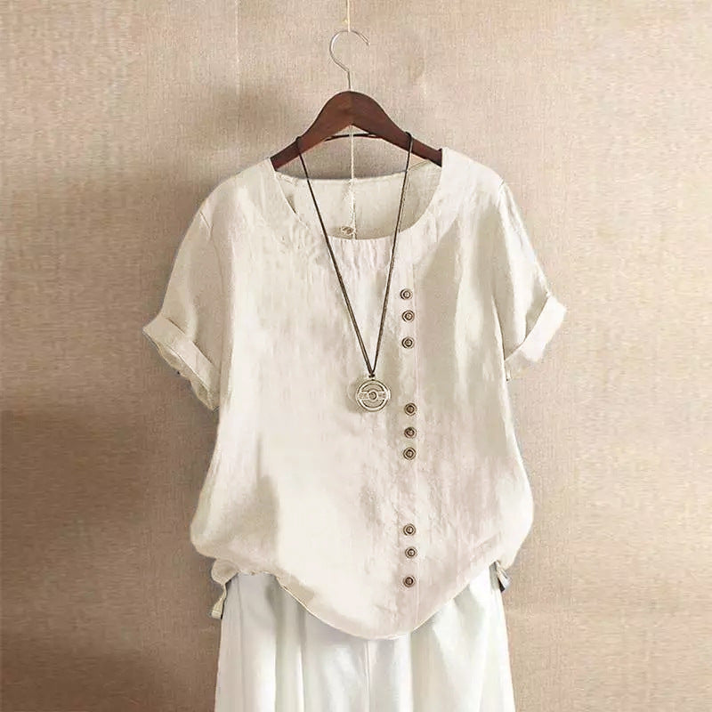 VIDAL BORDEAUX | BLOUSE EN COTON À BOUTONS POUR FEMMES