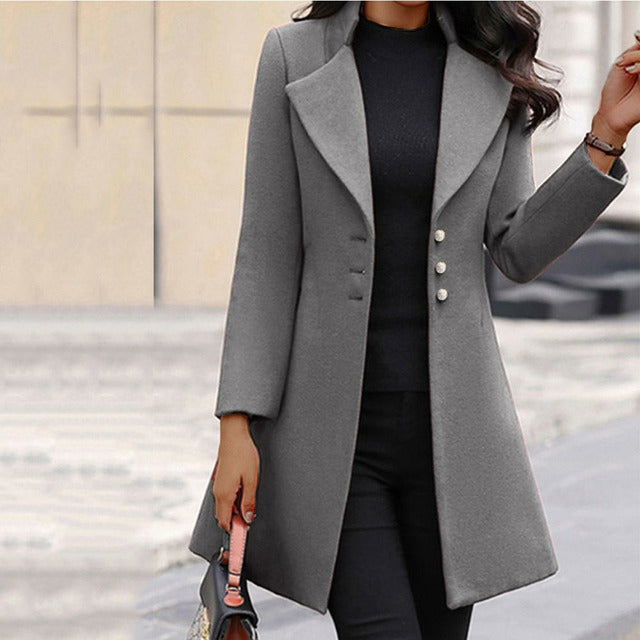 VIDAL BORDEAUX | MANTEAU MÉLANGE DE LAINE POUR FEMMES