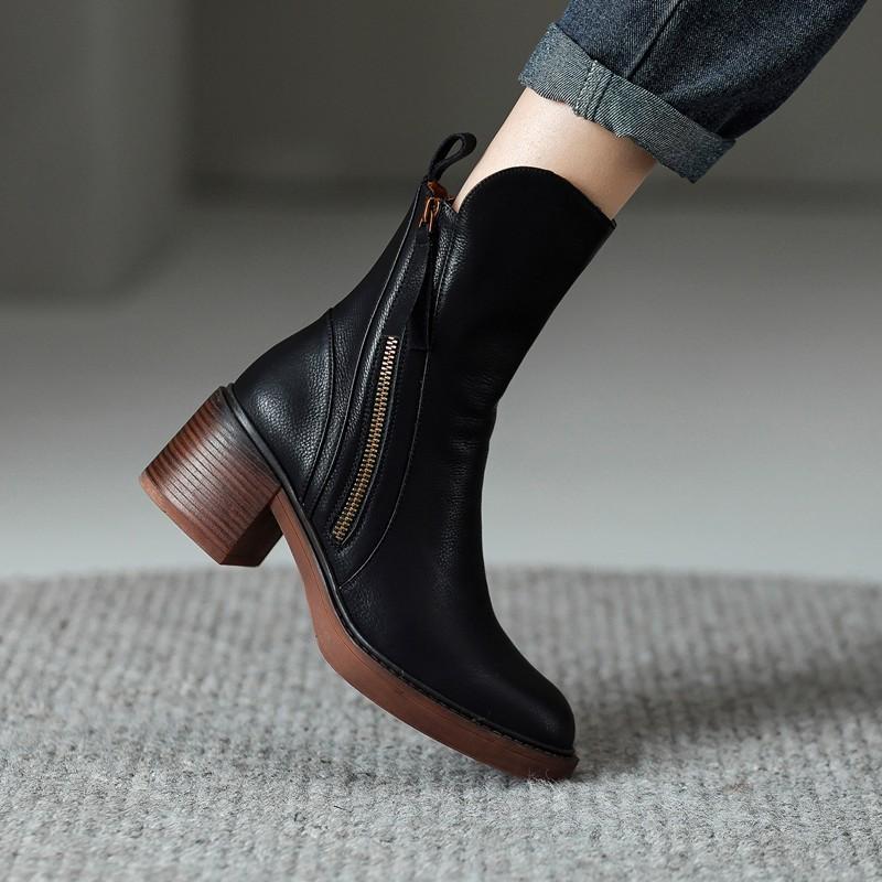 MOREAU LYON | BOTTINES À TALON BLOQUÉ POUR FEMMES