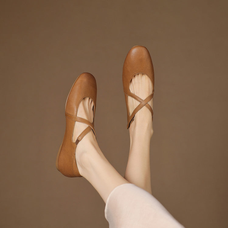 Cara | Ballerines à Sangles Croisées