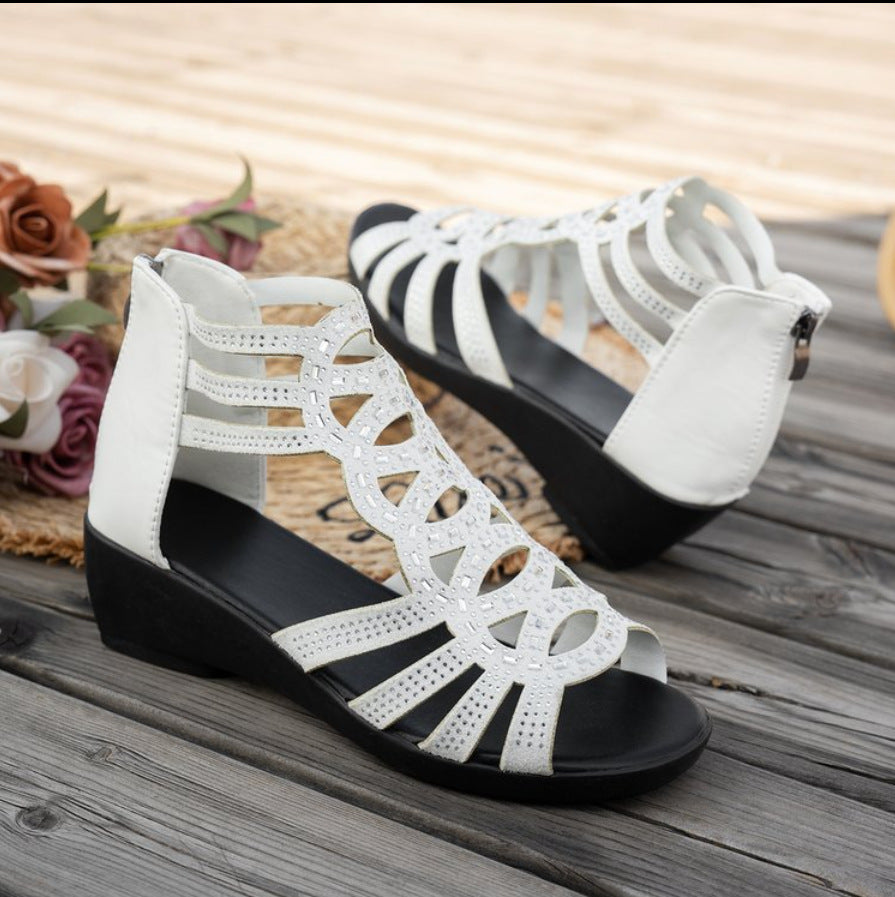 MOREAU LYON | SANDALE COMPENSÉE CHIC POUR FEMME