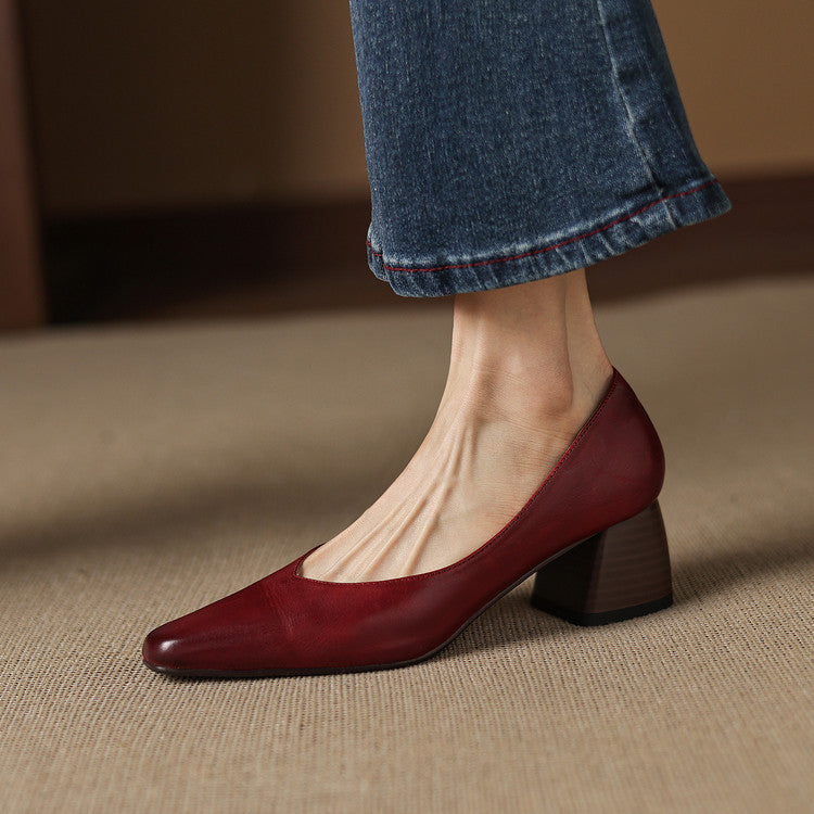 Lila | Talons à Talon Bloc Pointu