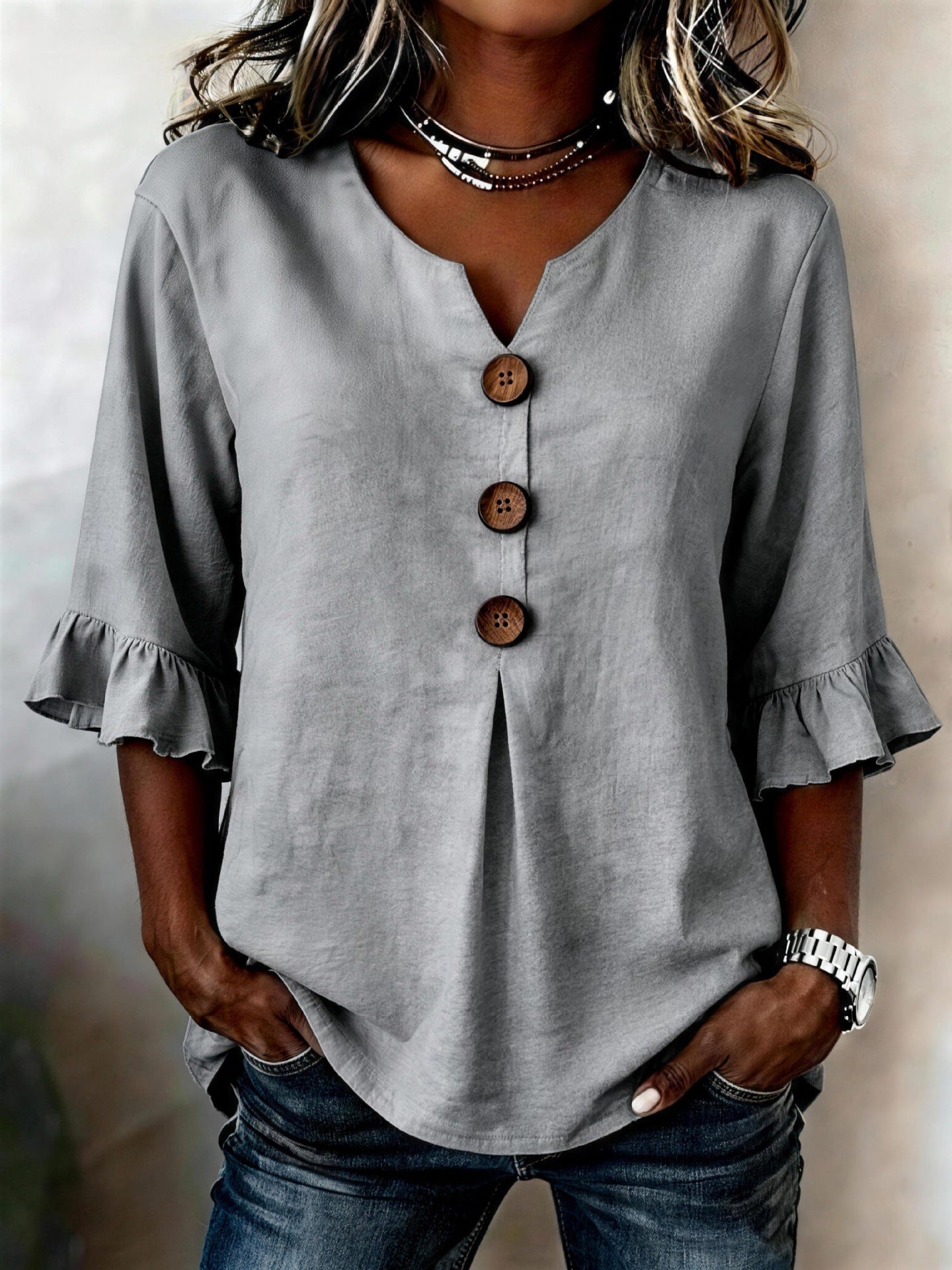 VIDAL BORDEAUX | BLOUSE À VOLANTS ROMANTIQUE POUR FEMMES