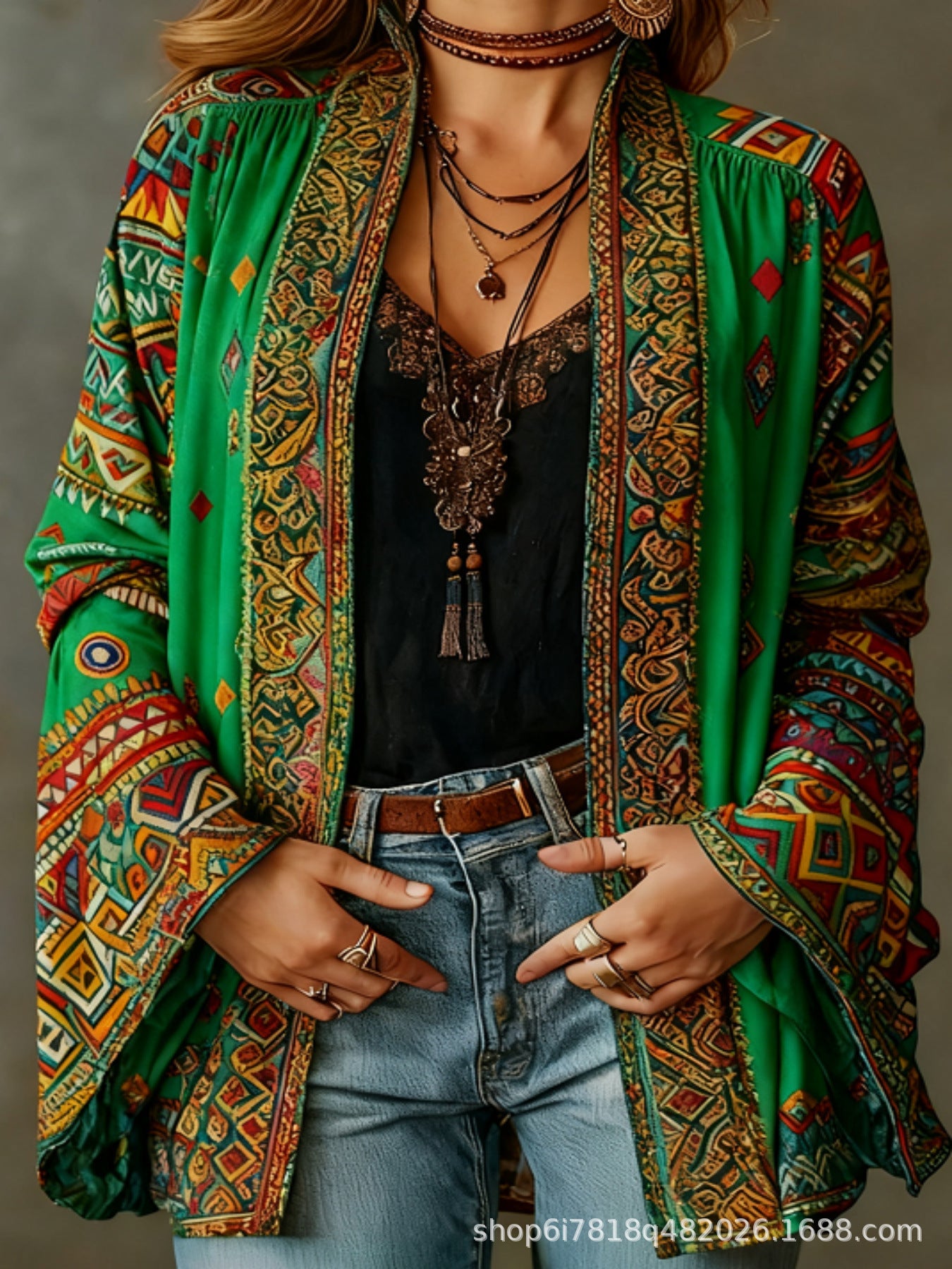 VIDAL BORDEAUX | VESTE BOHO EN VELOURS POUR FEMMES