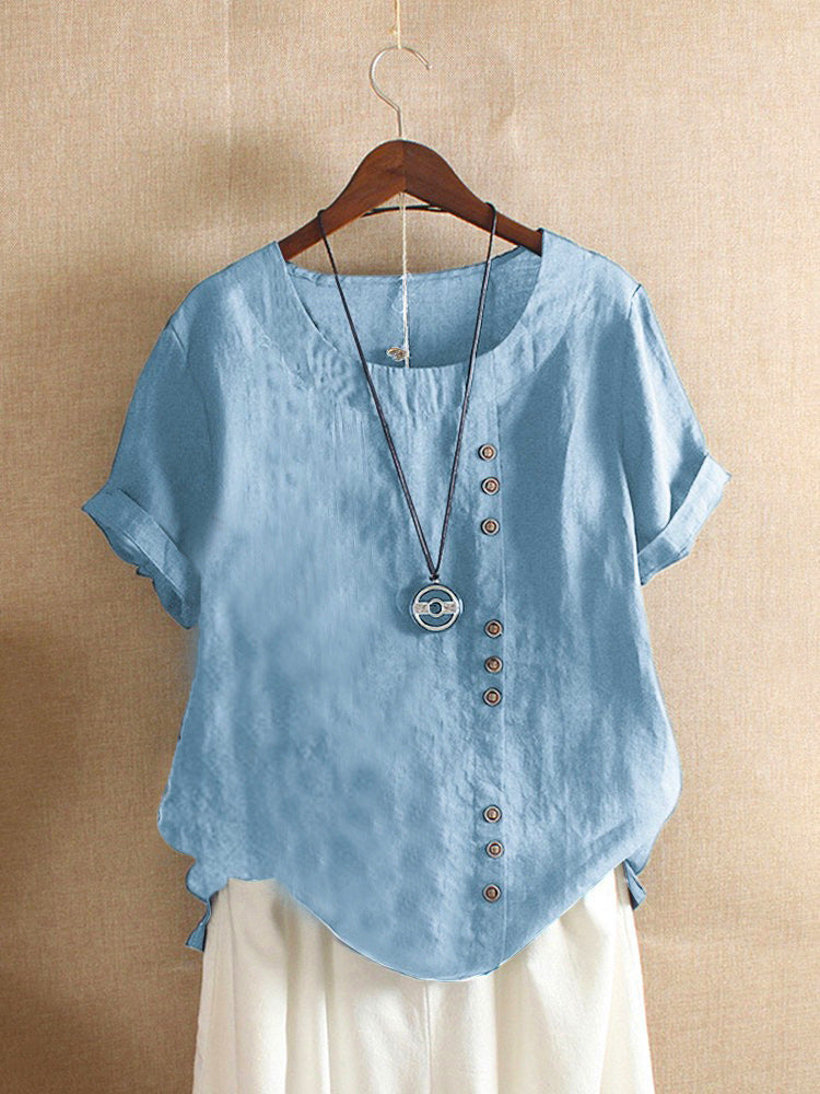 VIDAL BORDEAUX | BLOUSE EN COTON À BOUTONS POUR FEMMES