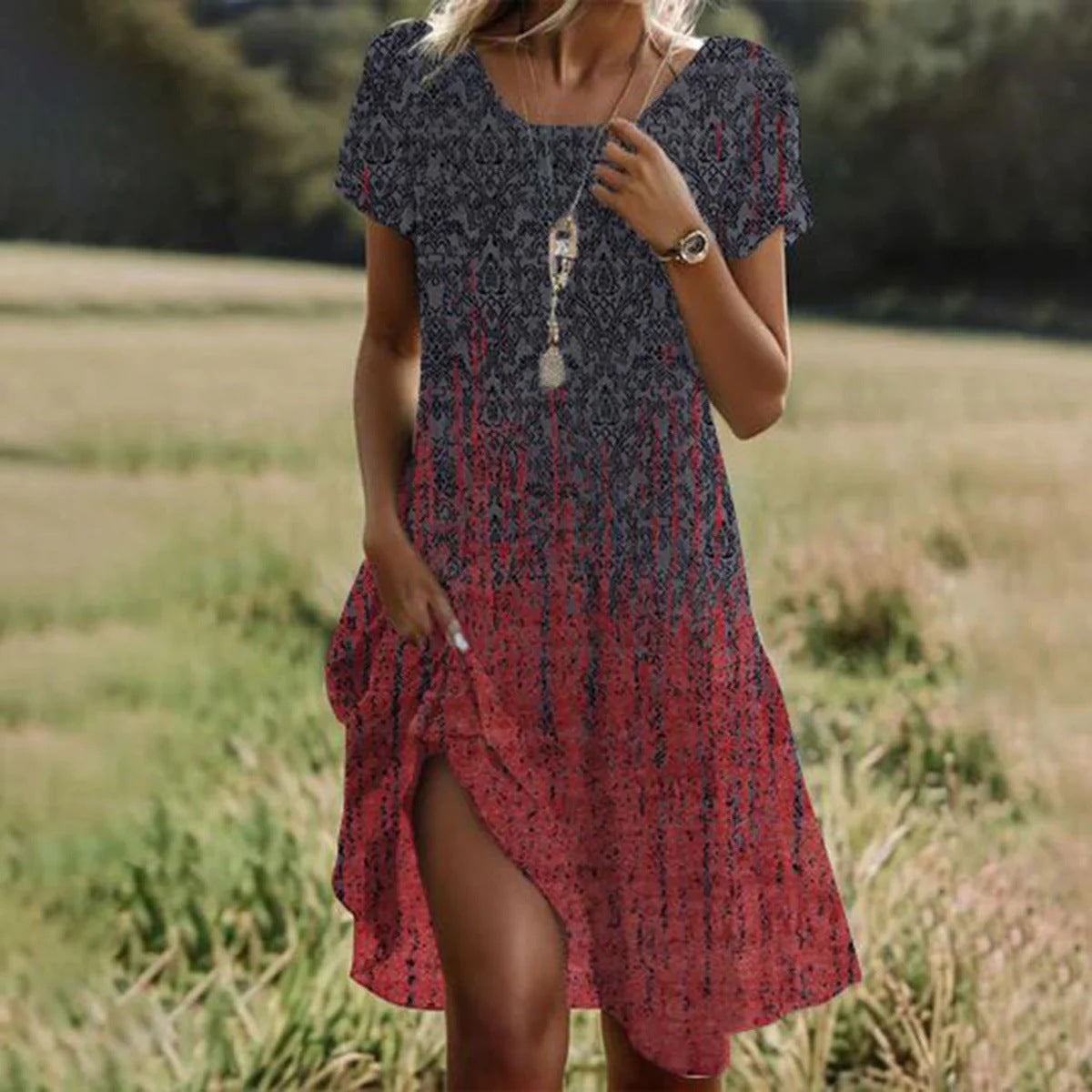VIDAL BORDEAUX | ROBE MIDI D'ÉTÉ POUR FEMMES