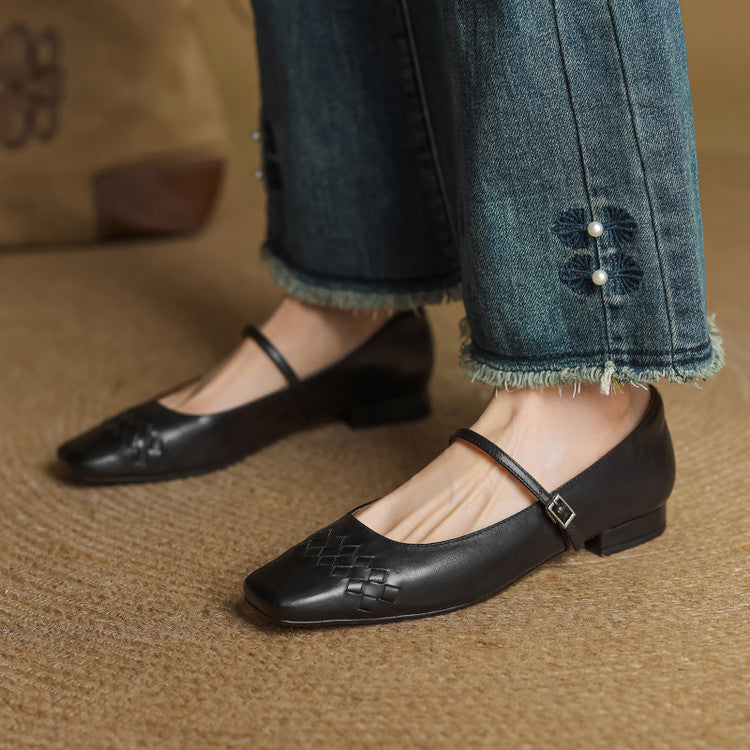 Marlow | Ballerines Mary Jane à bout carré