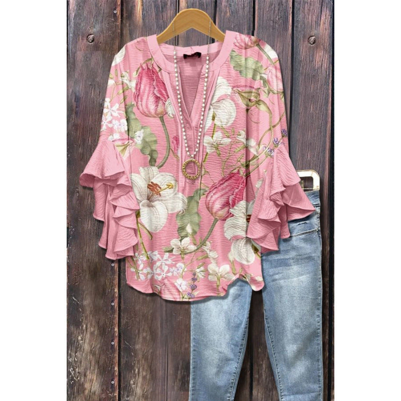 VIDAL BORDEAUX | BLOUSE À VOLANTS POUR FEMMES
