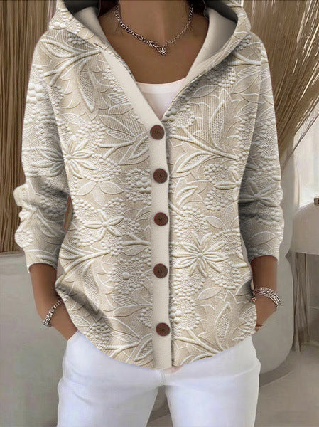 VIDAL BORDEAUX | GILET À CAPUCHE PATCHWORK POUR FEMMES