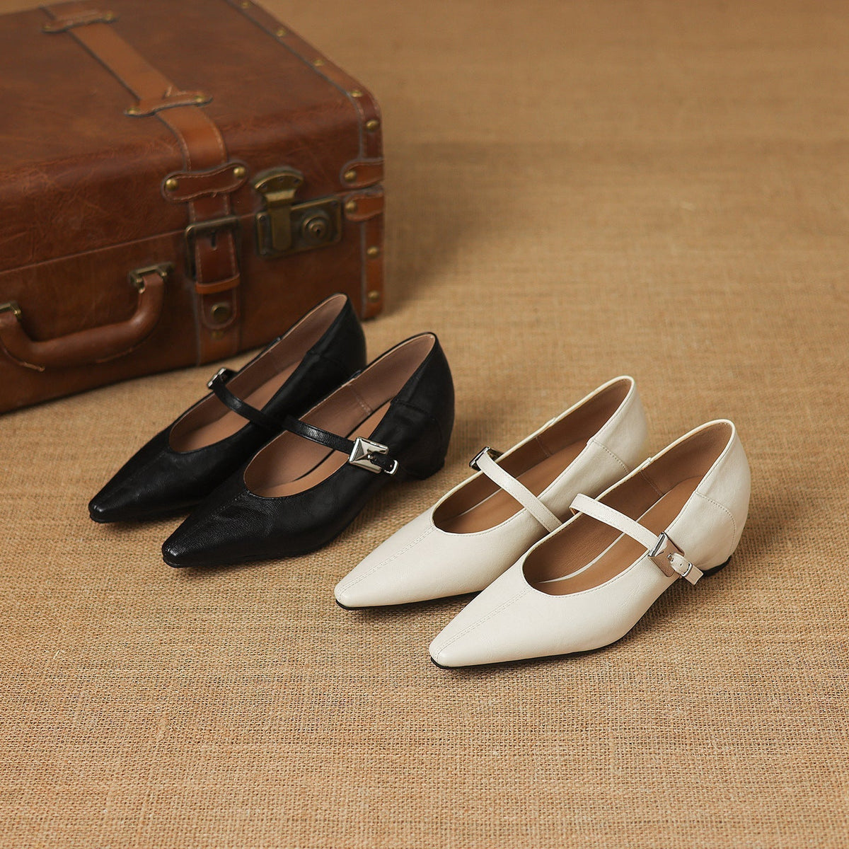 Erin | Ballerines Mary Jane à Bout Pointu