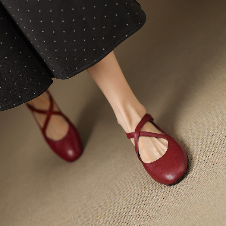 Cara | Ballerines à Sangles Croisées