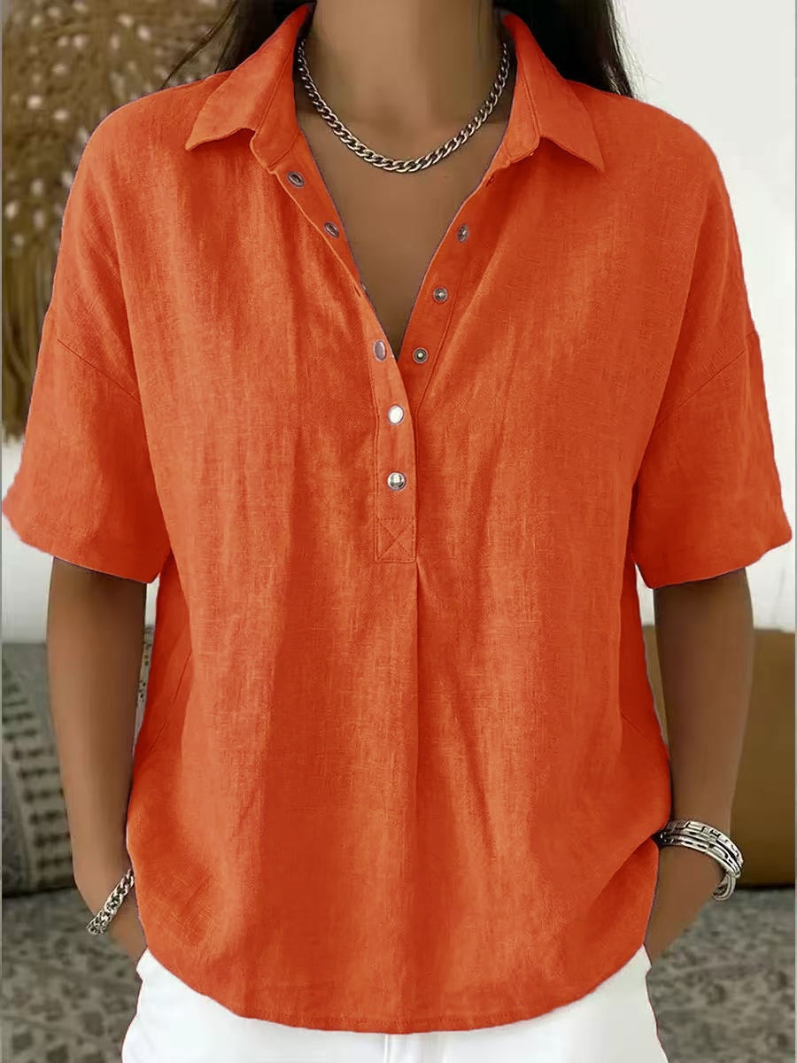 VIDAL BORDEAUX | CHIC BLOUSE COL V POUR FEMMES
