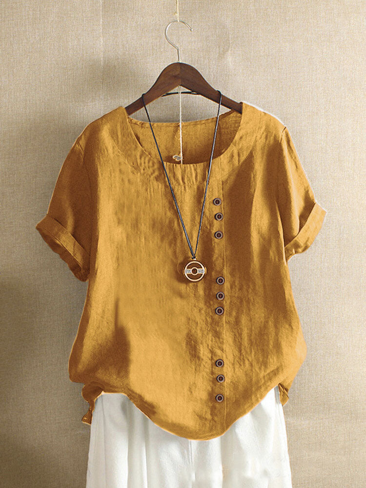 VIDAL BORDEAUX | BLOUSE EN COTON À BOUTONS POUR FEMMES