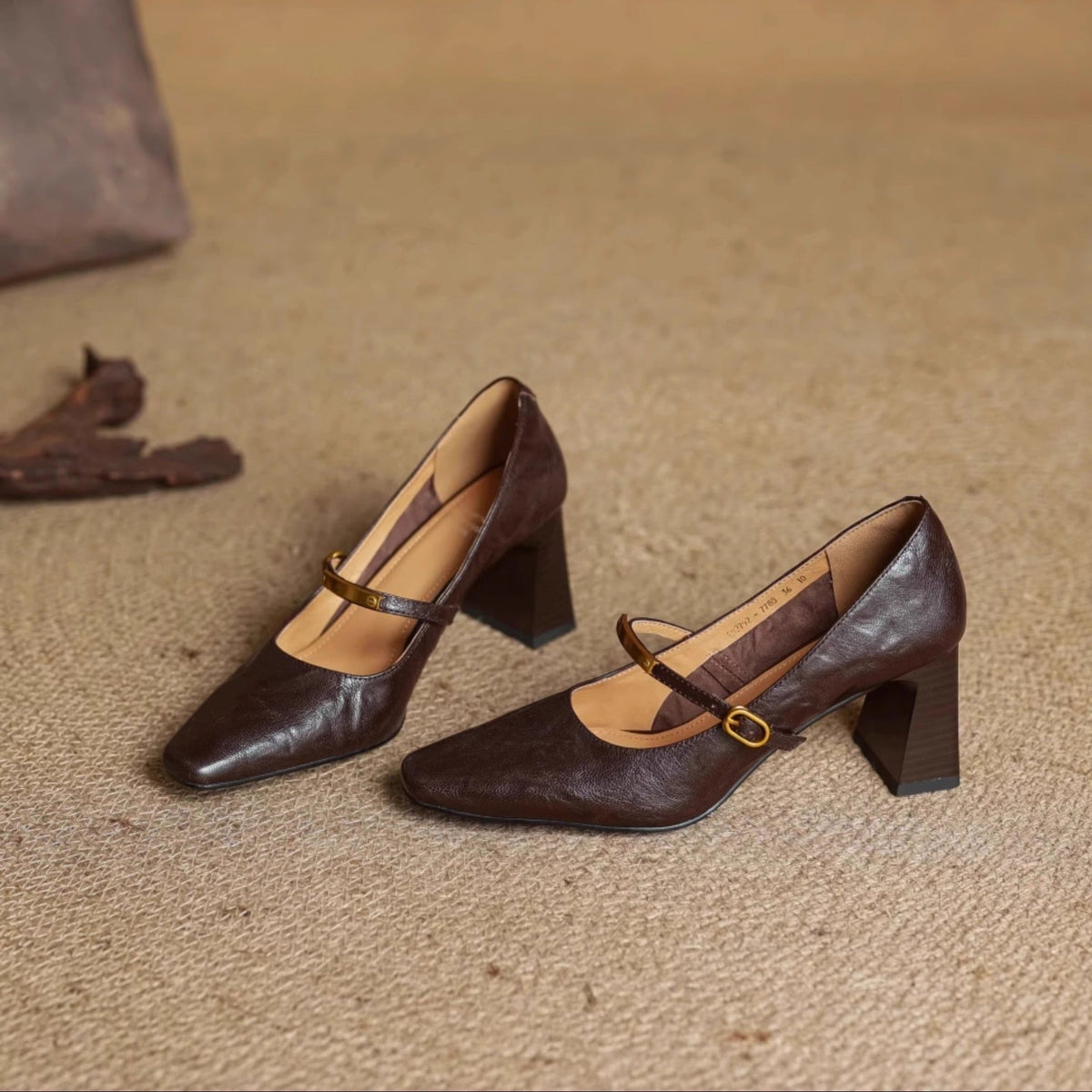 Elise | Talons Mary Jane à talon bloc classique