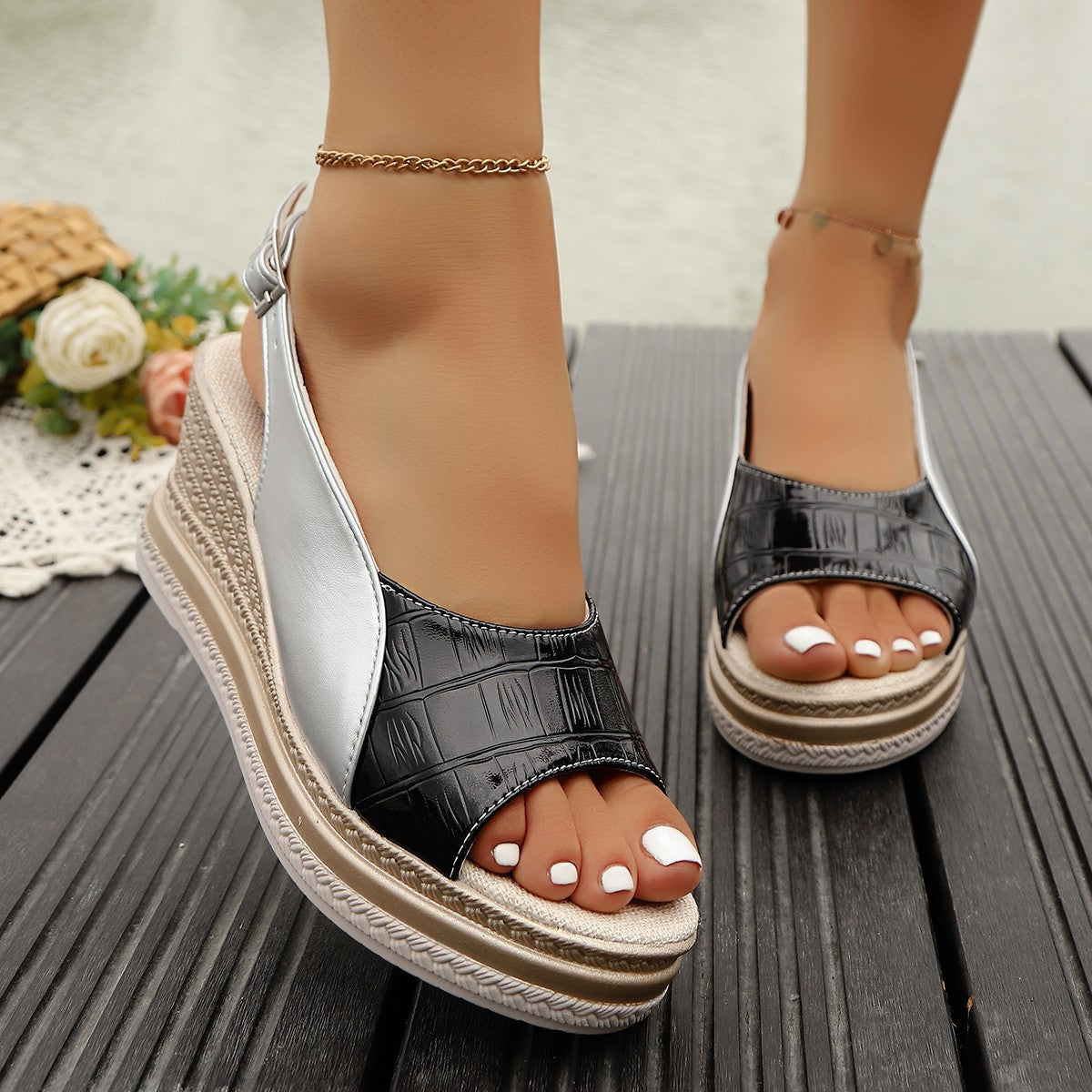 MOREAU LYON | SANDALES À TALONS WEDGE CHIC POUR FEMMES